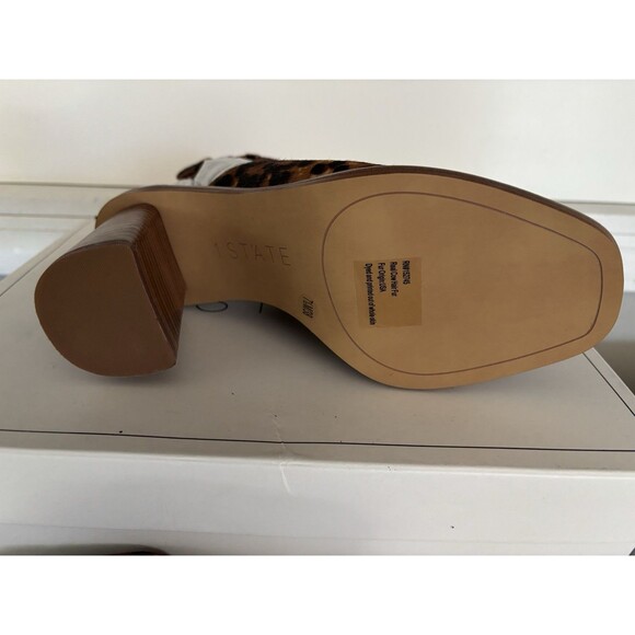 NEW 1. State Leopard Print Suede Ankle Strap Size 7.5 - Picture 5 of 6